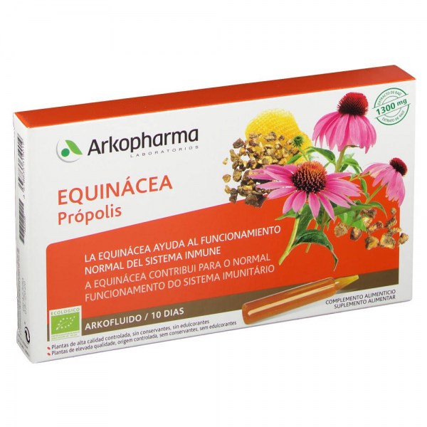 equinacea propolis 10 ampollas arkofluido arkopharma